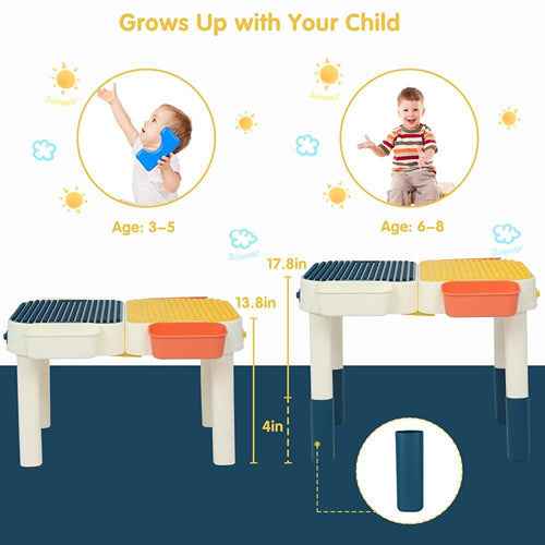 Multi Kids Activity Table Set with Storage Area - Aroflit
