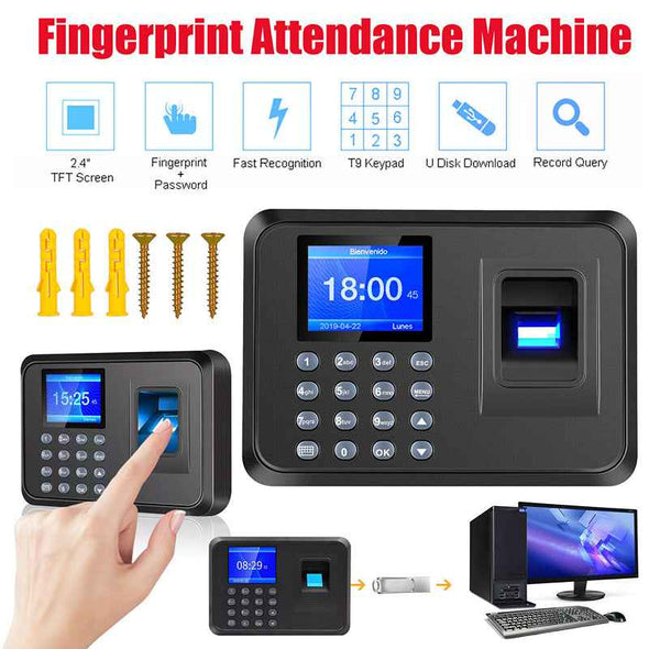 Office Employee Time Clock - Fingerprint Biometric Checking - in Attendance Machine - Aroflit