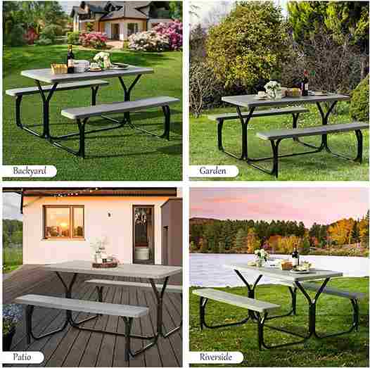 Outdoor Large Picnic Table - Aroflit