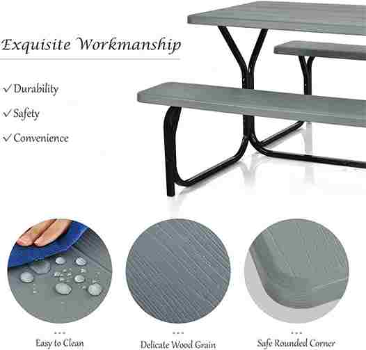 Outdoor Large Picnic Table - Aroflit