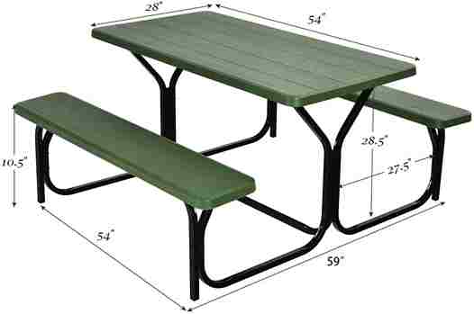 Outdoor Large Picnic Table - Aroflit