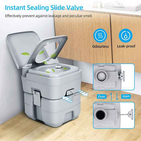 Porta Potty Large Capacity Portable Camping Flush Toilet - Aroflit