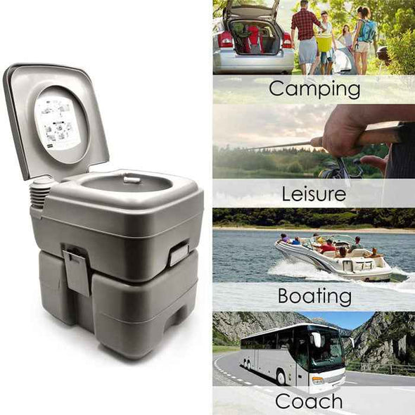 Porta Potty Large Capacity Portable Camping Flush Toilet - Aroflit