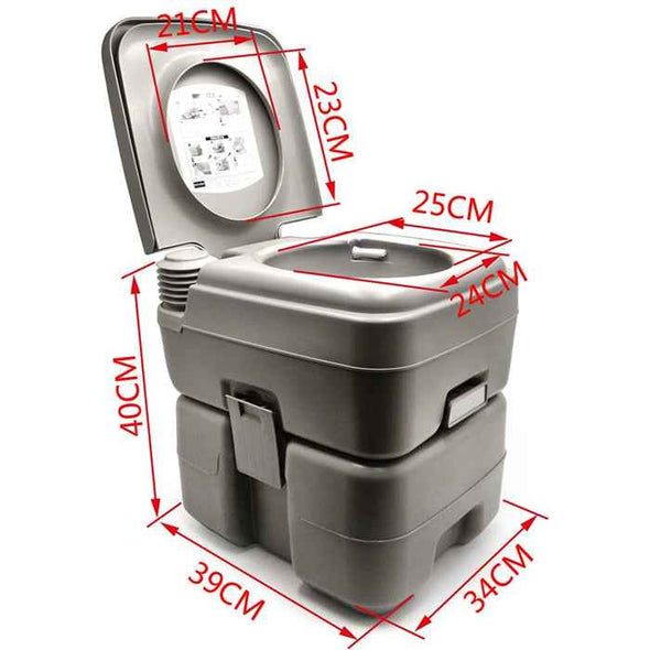 Porta Potty Large Capacity Portable Camping Flush Toilet - Aroflit