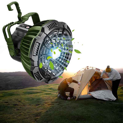 Portable Camping Fan With Led Lantern - Aroflit