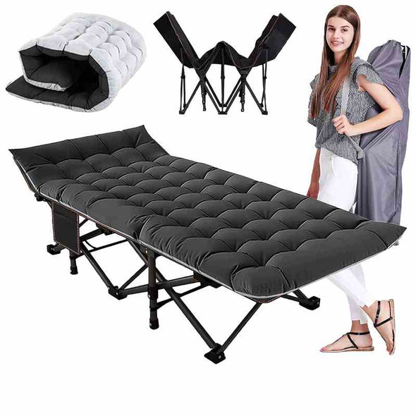 Portable Folding Camping Cots - Include Bed & Mattress - Aroflit