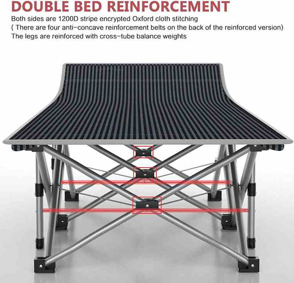 Portable Folding Camping Cots - Include Bed & Mattress - Aroflit