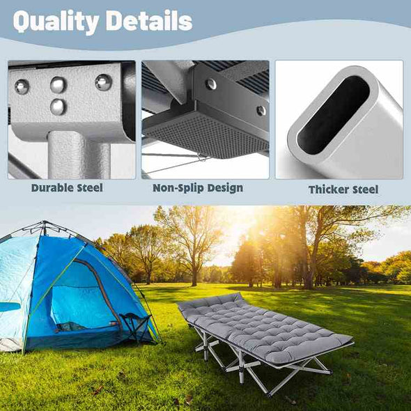 Portable Folding Camping Cots - Include Bed & Mattress - Aroflit