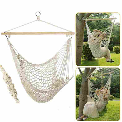 portable Hanging Swing Hammock Chair with stand for camping - Aroflit