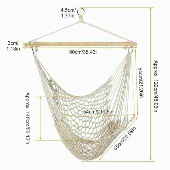 portable Hanging Swing Hammock Chair with stand for camping - Aroflit