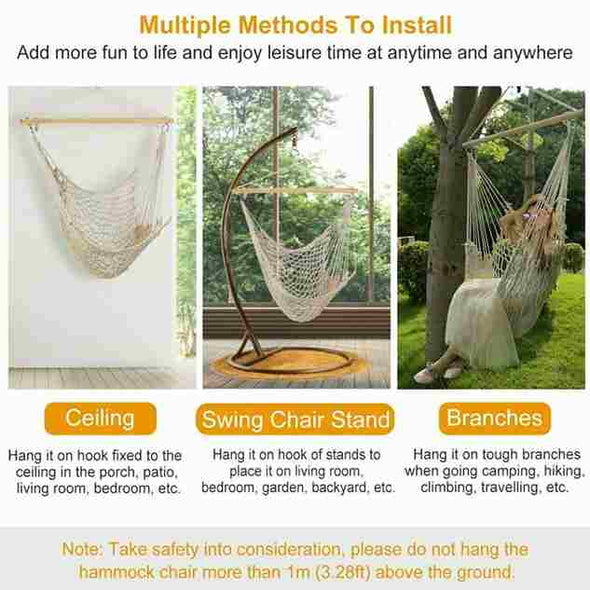 portable Hanging Swing Hammock Chair with stand for camping - Aroflit