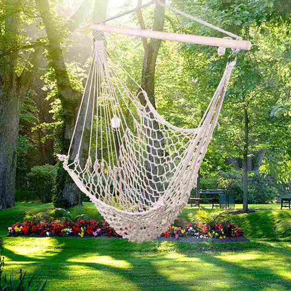 portable Hanging Swing Hammock Chair with stand for camping - Aroflit