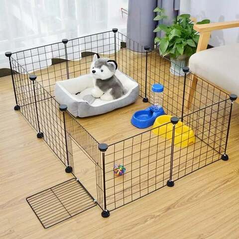 Portable Pet Playpen Fences - Indoor Foldable Puppy Pen Gate Exercise - Aroflit