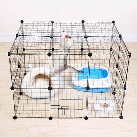 Portable Pet Playpen Fences - Indoor Foldable Puppy Pen Gate Exercise - Aroflit
