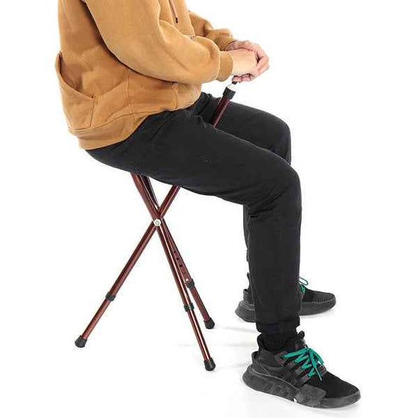 Premium Heavy - duty Lightweight Folding Walking Stick Canes Chair With Light - Aroflit