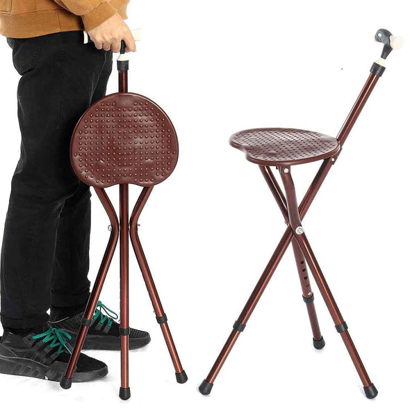 Premium Heavy - duty Lightweight Folding Walking Stick Canes Chair With Light - Aroflit
