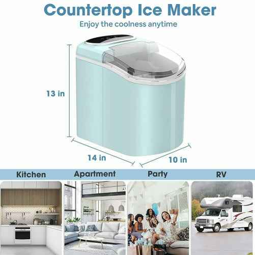 Premium Portable Electric Ice Maker Machine Countertop with Self - Cleaning Quiet - Aroflit