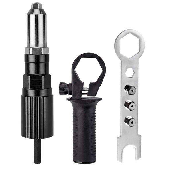 Professional Rivet Gun Adapter Kit With 4Pcs Different Matching Nozzle Bolts-Aroflit