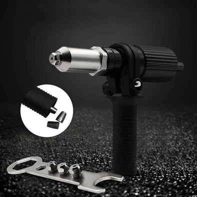 Professional Rivet Gun Adapter Kit With 4Pcs Different Matching Nozzle Bolts-Aroflit