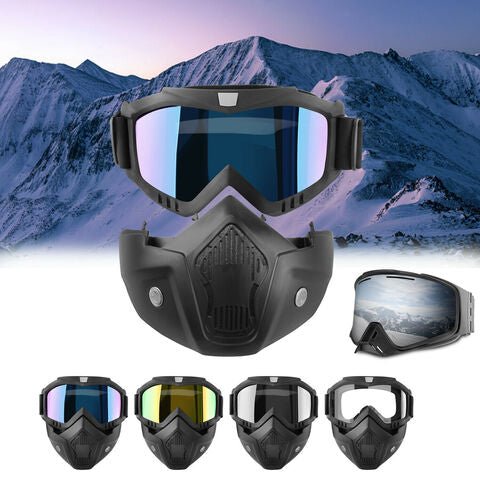 Professional Winter Snow Sports Goggles and Face Mask - Ski Snowboard Snowmobile Eyewear - Aroflit