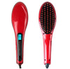 Red Ceramic Straightening Hair Brush-Aroflit