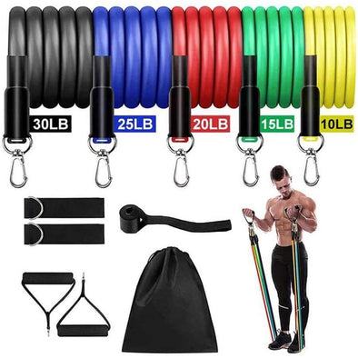 Resistance Band Set - Exercise Fitness Tube Workout Bands - Aroflit