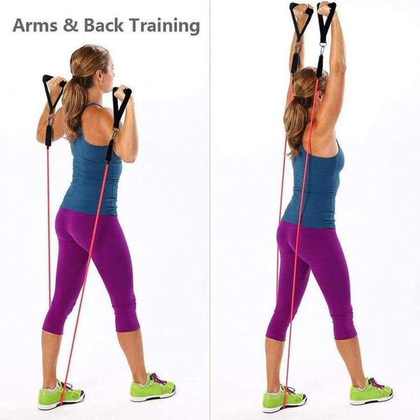 Resistance Band Set - Exercise Fitness Tube Workout Bands - Aroflit