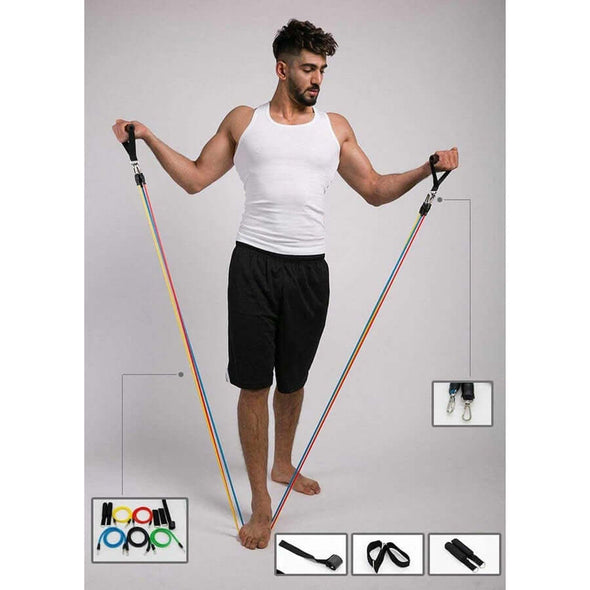 Resistance Band Set - Exercise Fitness Tube Workout Bands - Aroflit