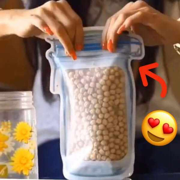 Reusable & Washable Premium Mason Jar Bags - Aroflit