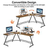 Reversible L-Shaped Corner Home office Computer Desk-Aroflit