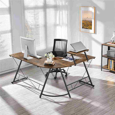 Reversible L - Shaped Corner Home office Computer Desk - Aroflit