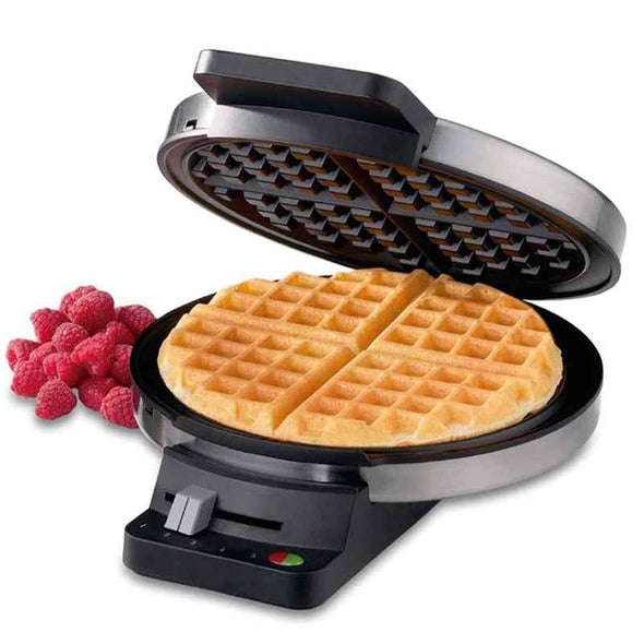 Round Waffle Maker - Best Belgian Classic Waffle Machine with 5-Setting Browning Control-Aroflit