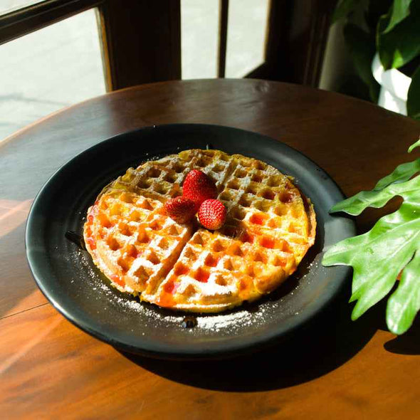 Round Waffle Maker - Best Belgian Classic Waffle Machine with 5-Setting Browning Control-Aroflit