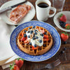 Round Waffle Maker - Best Belgian Classic Waffle Machine with 5 - Setting Browning Control - Aroflit