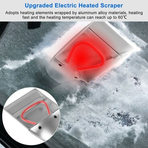Electric Heated Car Windshield Ice Scrapper - Heat Car Ice Scrapper - Aroflit