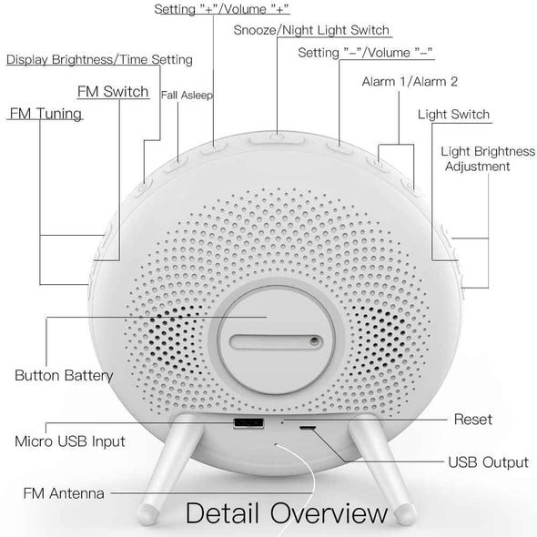 Smart alarm sunlight simulator when waking up - Aroflit