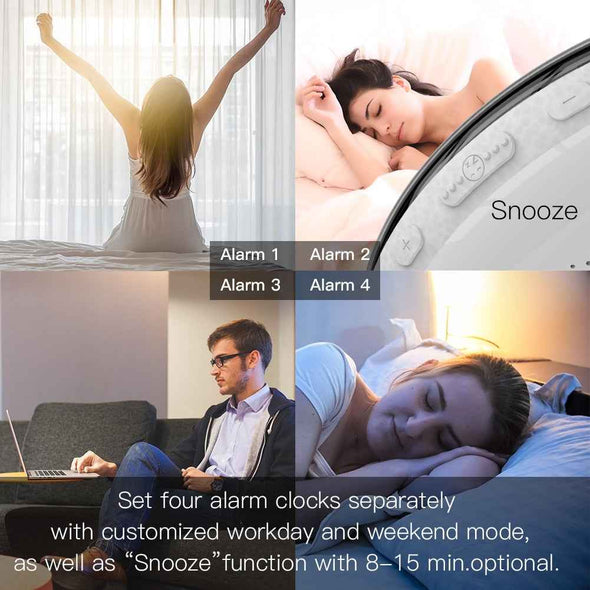 Smart alarm sunlight simulator when waking up - Aroflit