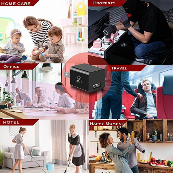 Smart Discreet USB Charger Security Camera with Audio - Aroflit