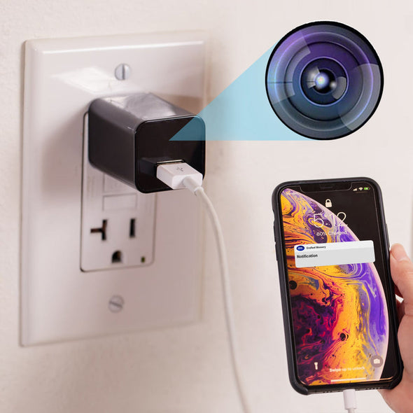 Smart Discreet USB Charger Security Camera with Audio - Aroflit