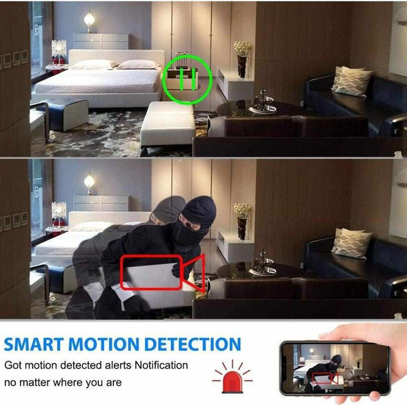 Smart WiFi Security Camera Digital Alarm Clock - Aroflit