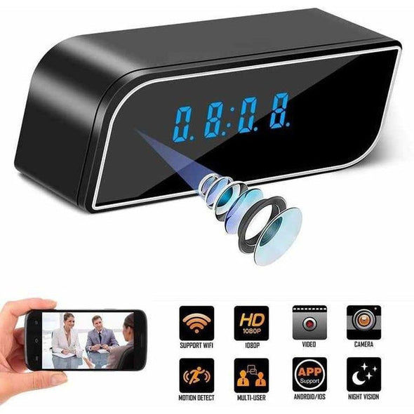 Smart WiFi Security Camera Digital Alarm Clock - Aroflit