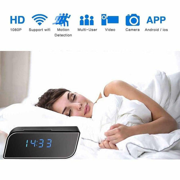 Smart WiFi Security Camera Digital Alarm Clock - Aroflit