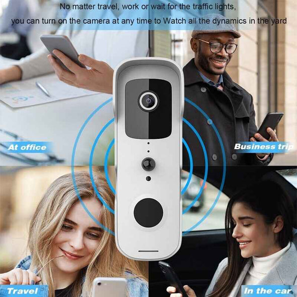 Smart WiFi Video Doorbell Security Camera With Doorbell Chime - Aroflit