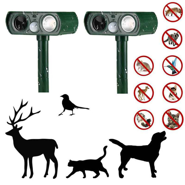 Solar Power Ultrasonic Animal Repellent & Deterrent - Aroflit