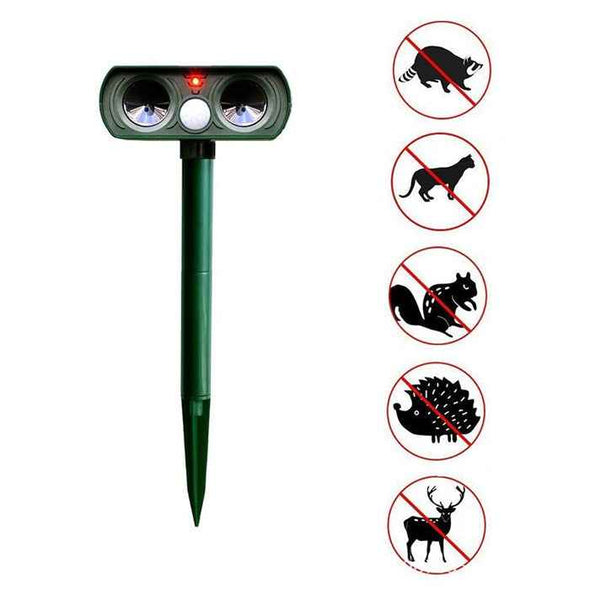 Solar Power Ultrasonic Animal Repellent & Deterrent - Aroflit