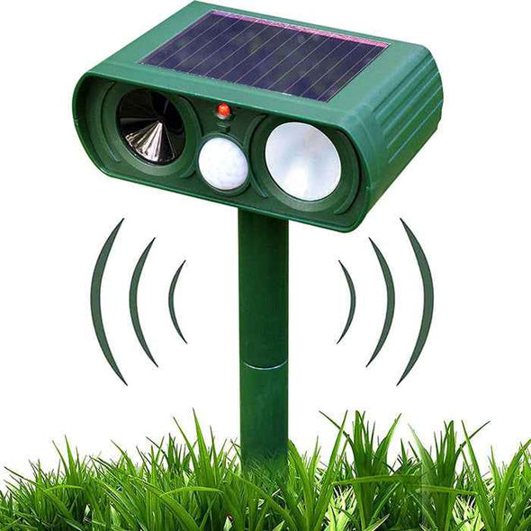 Solar Power Ultrasonic Animal Repellent & Deterrent - Aroflit
