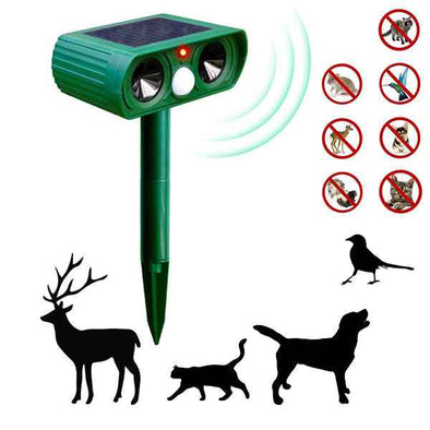 Solar Power Ultrasonic Animal Repellent & Deterrent - Aroflit