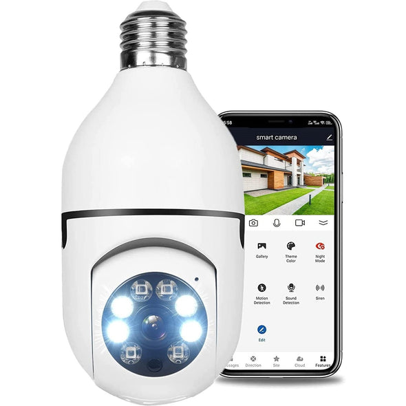 Wireless Light Bulb Security Camera 360° - Aroflit