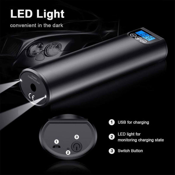 Wireless Multifunction Portable Smart Air Pump Compressor - Aroflit