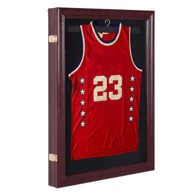 Wooden Shadow box frame - 35” x 26” Sports brown Jersey Display Case-Aroflit